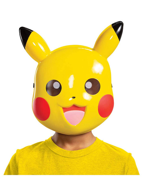 Pikachu Plastic Mask Pokemon Fancy Dress Up Halloween Child Costume Accessory
