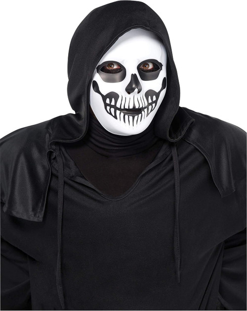 Black & Bone Skull Plastic Mask Suit Yourself Adult Costume Accessory