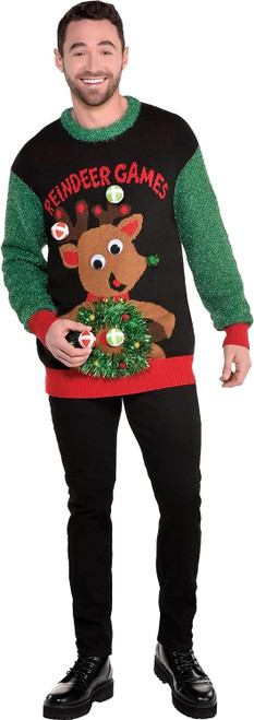 Reindeer Games Ugly Christmas Sweater Suit Yourself Adult Costume