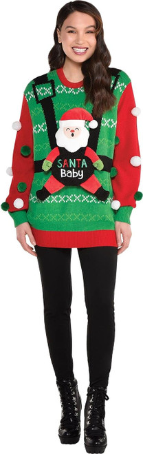 Santa Baby Ugly Christmas Sweater Suit Yourself Adult Costume