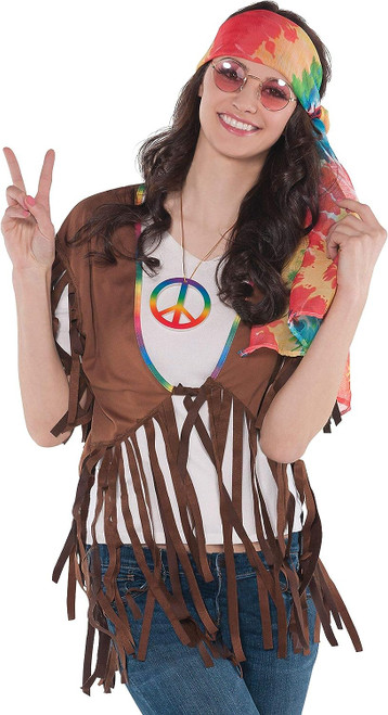Women's Hippie Vest Groovy 60's Adult Costume
