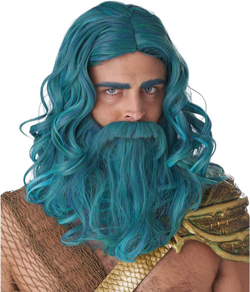 Ocean King Wig & Beard Adult Costume Accessory