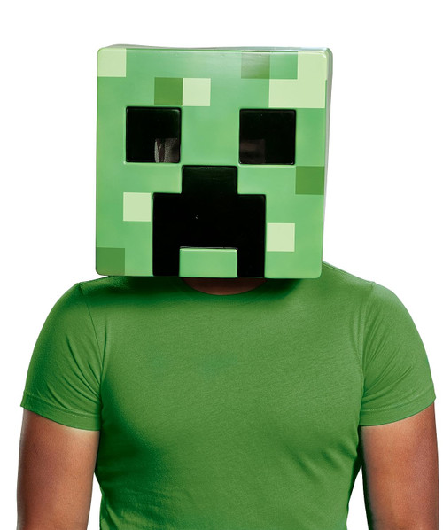 Creeper Plastic Mask Minecraft Adult Costume Accessory