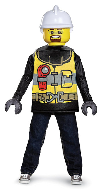 Construction Worker Classic Lego Iconic Child Costume - Parties Plus