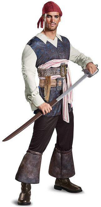 Captain Jack Sparrow Classic Pirates of the Caribbean 5 Adult Costume