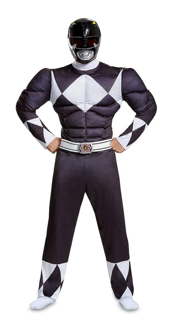 Black Ranger Classic Muscle Mighty Morphin Power Rangers Adult Costume