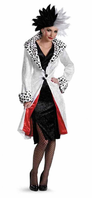 Cruella De Vil Prestige Disney Vile Villains Deluxe Adult Costume