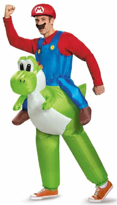 Mario Riding Yoshi Super Mario Brothers Adult Costume