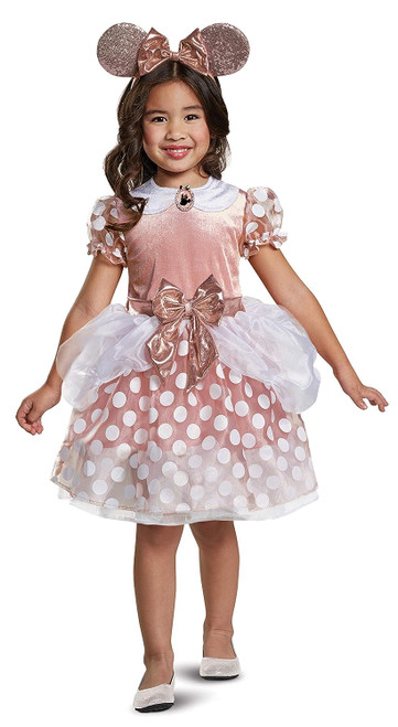 Minnie Mouse Rose Gold Classic Disney Toddler Child Costume