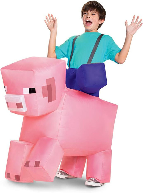 Pig Ride-On Inflatable Minecraft Child Costume