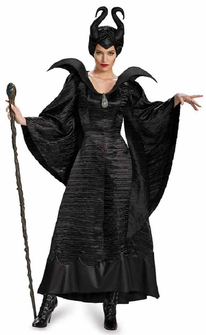Maleficent Christening Black Gown Deluxe Adult Costume