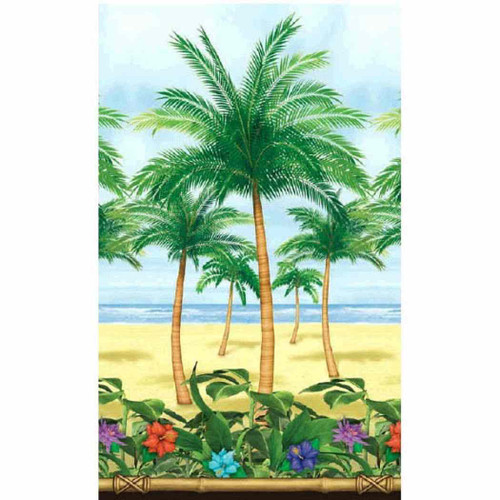 Palm Trees Scene Setters Room Roll Theme Party Decoration