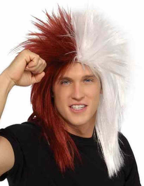 Sports Fanatic Spiked Wig Adult Costume Accessory