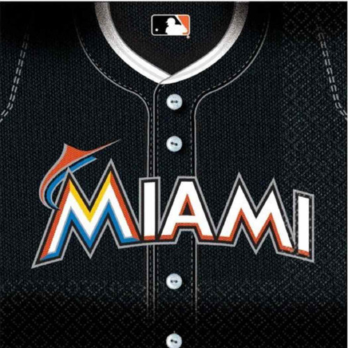 Miami Marlins MLB Baseball Sports Party Luncheon Napkins