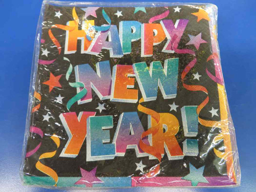 New Year"s Pizazz Holiday Party Bulk Luncheon Napkins