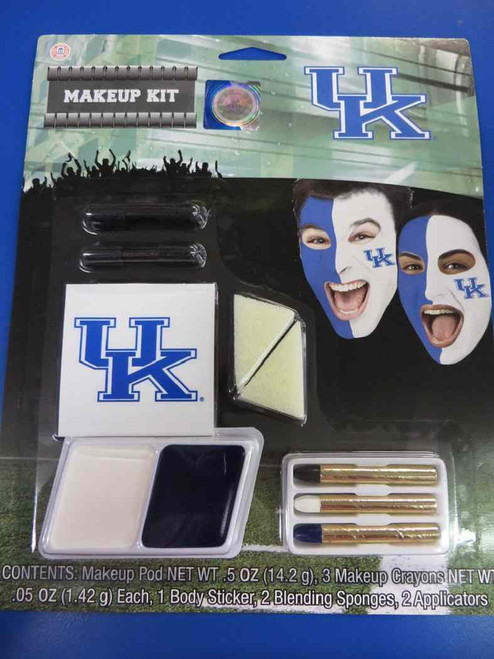 Kentucky Wildcats NCAA College Game Day Makeup Kit Costume Accessory