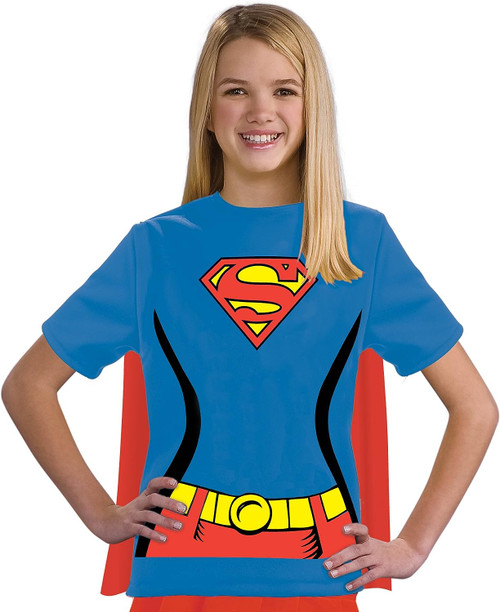 Supergirl Shirt & Cape DC Comics Child Costume