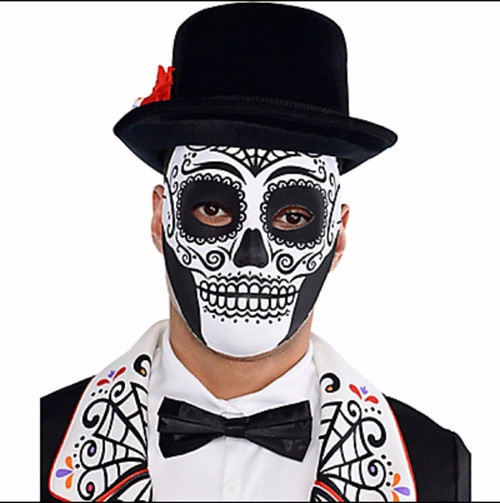 Day of the Dead Full Plastic Mask Suit Yourself Adult Costume Accessory
