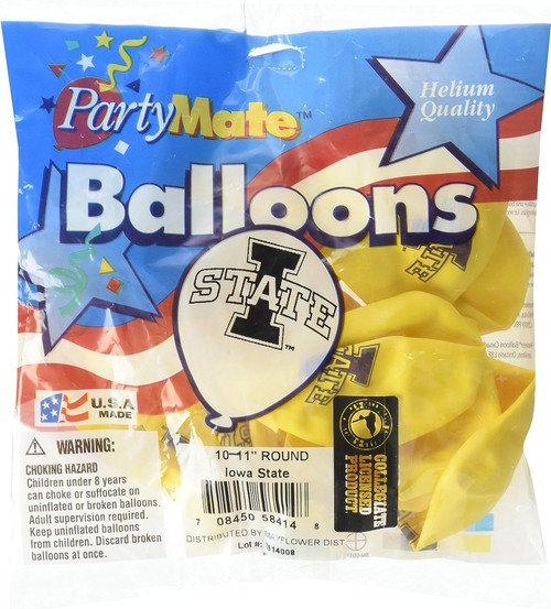 Iowa State Cyclones NCAA College Sports Party Decoration 11" Latex Balloons