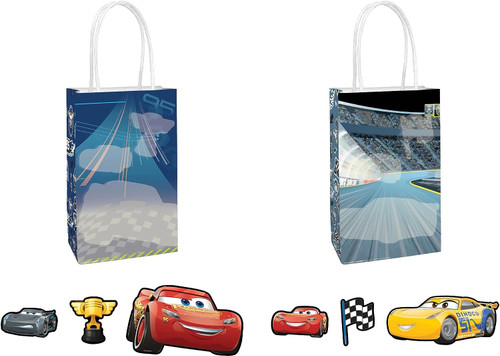 Disney Cars 3 Movie Pixar Race Car Kids Birthday Party Favor Sacks Kraft Bags