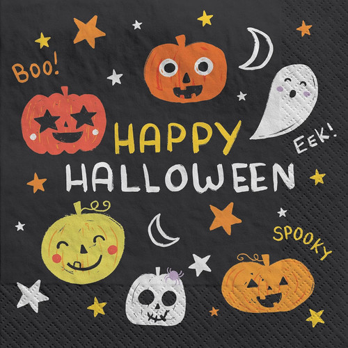 Spooky Friends Haunted House Halloween Carnival Party Paper Luncheon Napkins