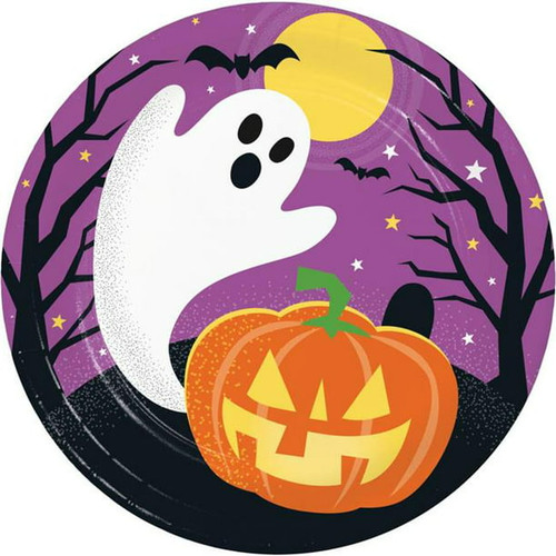 Haunted House Halloween Carnival Theme Party 7" Paper Dessert Plates