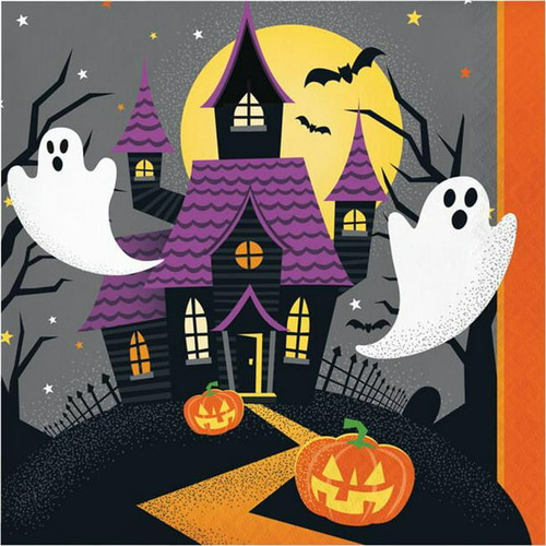 Haunted House Halloween Carnival Theme Party Paper Luncheon Napkins