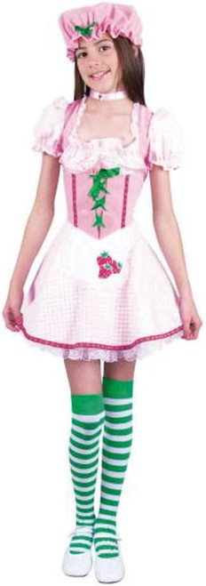 Strawberry Girl Shortcake Country Pink Fancy Dress Up Halloween Child Costume