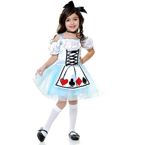 Alice in Wonderland Storybook Fairy Tale Fancy Dress Up Halloween Child Costume