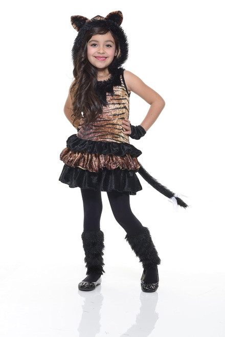Tigress Wild Cat Tiger Safari Animal Girl Fancy Dress Up Halloween Child Costume
