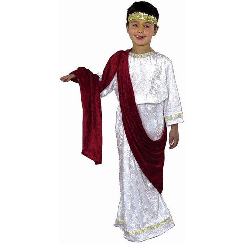 Caesar Roman Emperor Empire Greek Toga Fancy Dress Halloween Child Costume