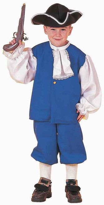 Colonial Boy Blue Historical Settler Fancy Dress Up Halloween Child Costume