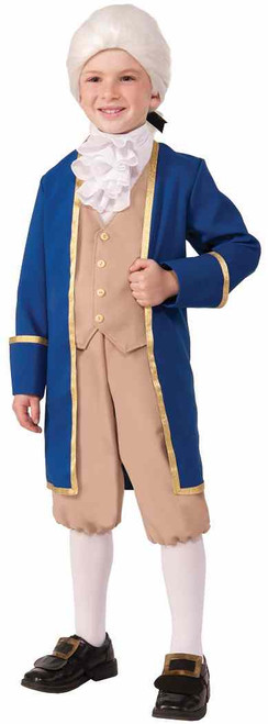 George Washington Founding Father President Fancy Dress Halloween Child Costume