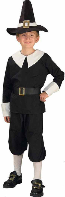 Pilgrim Boy Thanksgiving Plymouth Colonial Fancy Dress Halloween Child Costume