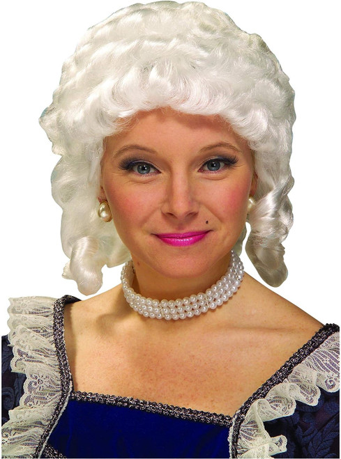 Historical Wig Female Colonial Fancy Dress Up Halloween Adult Costume Accessory