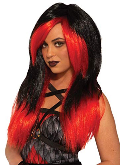 Demon Mistress Wig Demons Devils Fancy Dress Halloween Adult Costume Accessory