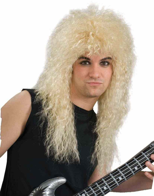 Rock Star Wig 80's Hair Band Fancy Dress Up Halloween Costume Accessory 2 COLORS