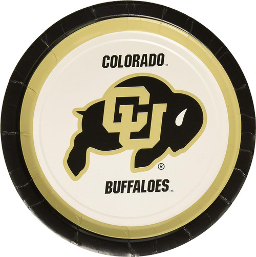 Colorado Buffaloes NCAA University College Sports Party 9" Paper Dinner Plates