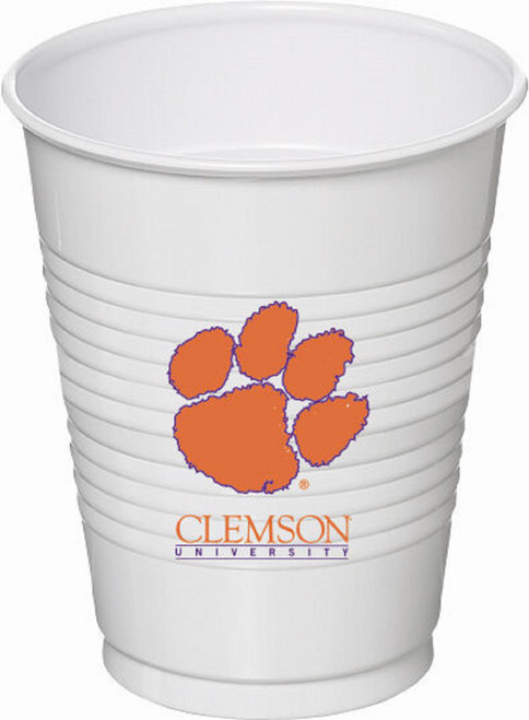 Clemson Tigers NCAA University College Sports Party 16 oz. Plastic Cups