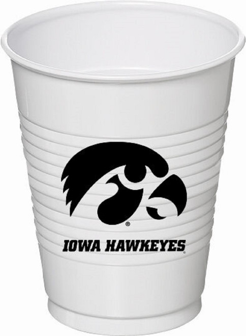 Iowa Hawkeyes NCAA University College Sports Party 16 oz. Plastic Cups