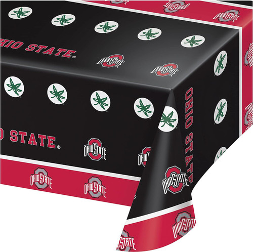Ohio State Buckeyes NCAA College Game Sports Party Decoration Plastic Tablecover