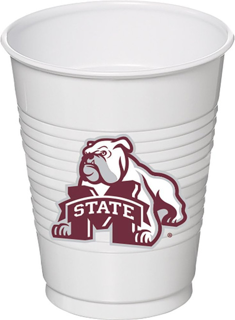 Mississippi State Bulldogs NCAA College Sports Party 16 oz. Plastic Cups