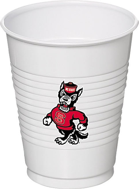 North Carolina NC State Wolfpack NCAA College Sports Party 16 oz. Plastic Cups