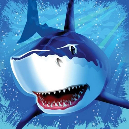 Shark Splash Ocean Sea Animal Birthday Luau Theme Party Paper Luncheon Napkins
