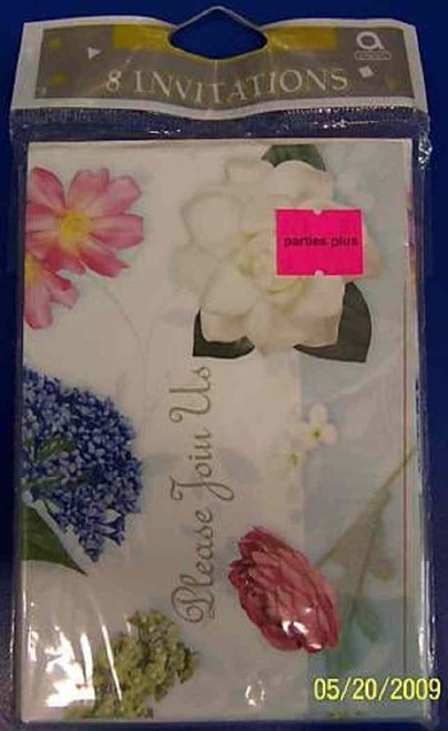 Garden Bouquet Party Invitations w/Envelopes