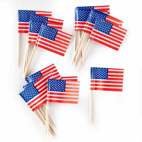 US Flag USA Patriotic Election July 4th Food Appetizer Holiday Party Picks