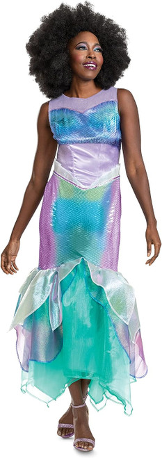 Ariel Mermaid Deluxe Little Mermaid Movie Fancy Dress Up Halloween Adult Costume