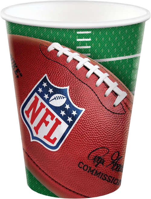 NFL Drive Silver Pro Football Sports Theme Party 12 oz. Paper Cups