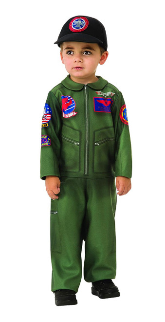 Top Gun Romper Jumpsuit Navy Pilot Fancy Dress Halloween Baby Child Costume