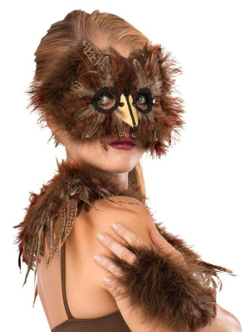 Feather Mask Exotic Bird Animal Owl Fancy Dress Up Halloween Costume Accessory